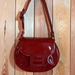 Charles and Keith Patent Red Shoulder Bag